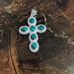 Malachite cross